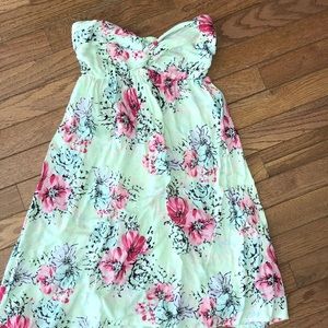Green and pink floral sundress!